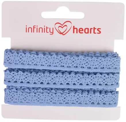 Infinity Hearts Spitzenband Polyester 11mm 05 Blau - 5m