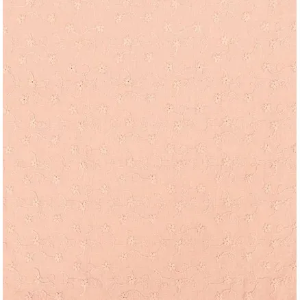 Baumwollstoff mit Stickerei 135cm 1613 Lachsfarben - 50cm