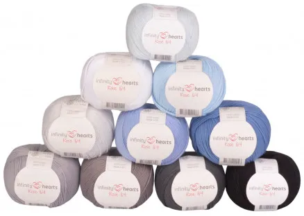 Infinity Hearts Rose 8/4 Garnpaket 14 Blaue und Graue Nuancen - 10 Stk - Garnpaket 14 Blaue und Graue Nuancen