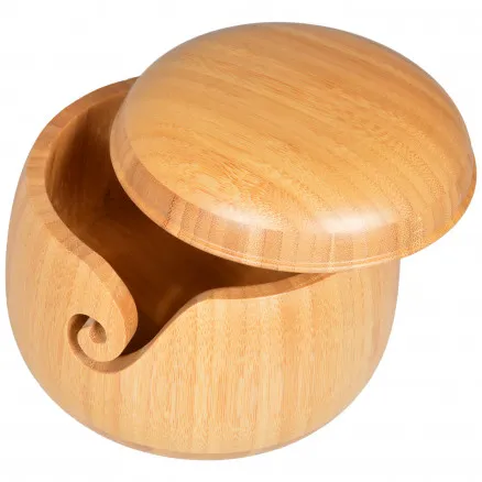 Infinity Hearts Garnschale Bambus Natur 16x11cm