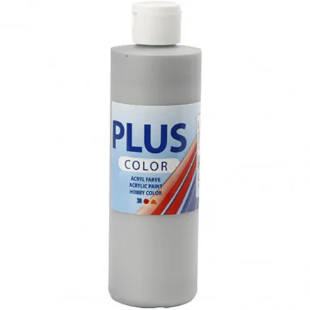 Plus Color Bastelfarbe, silber, 250 ml/1 Fl.