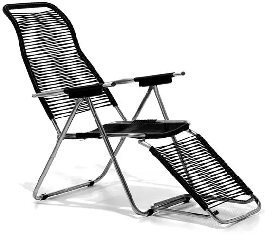 Fiam Spaghetti Sonnenliege Schwarz